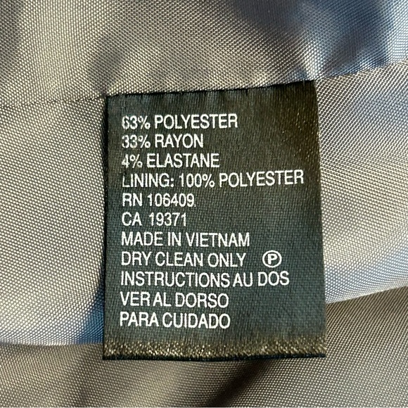 Tahari Arthur S. Levine gray short Blazer open front collarless inverted lapel 6 - Picture 9 of 12